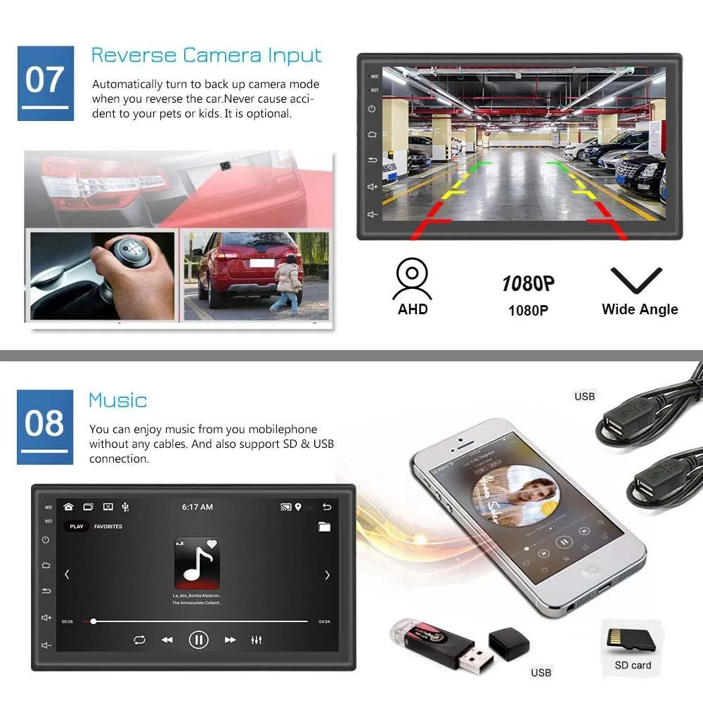 10 Inch Android Wifi Car Navigation Reversing Video Player - 2   32G
