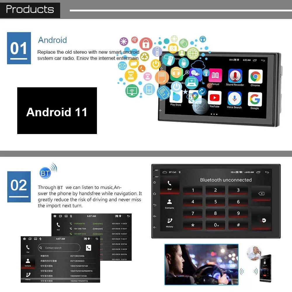 10 Inch Android Wifi Car Navigation Reversing Video Player - 2   32G