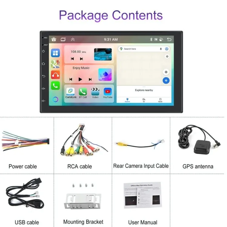 10.1 Inch Android 13.0 Carplay Navigation Monitor