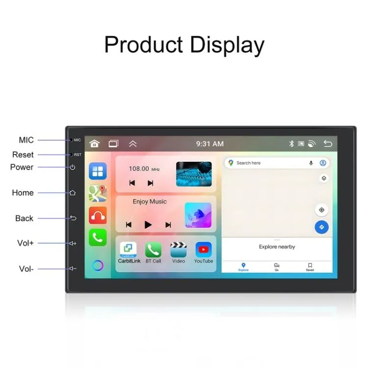 10.1 Inch Android 13.0 Carplay Navigation Monitor