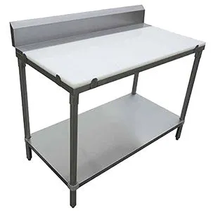26" x 84" POLYBOARD TABLES WITH BACKSPLASH