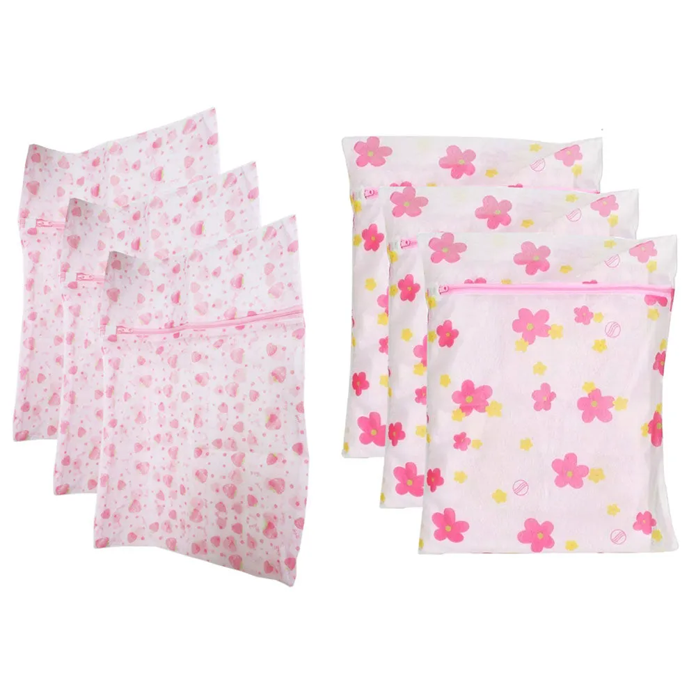 5 Pc Mesh Laundry Bags Large Wash Zipped Cloth Aid Underwear Delicates Lingerie
