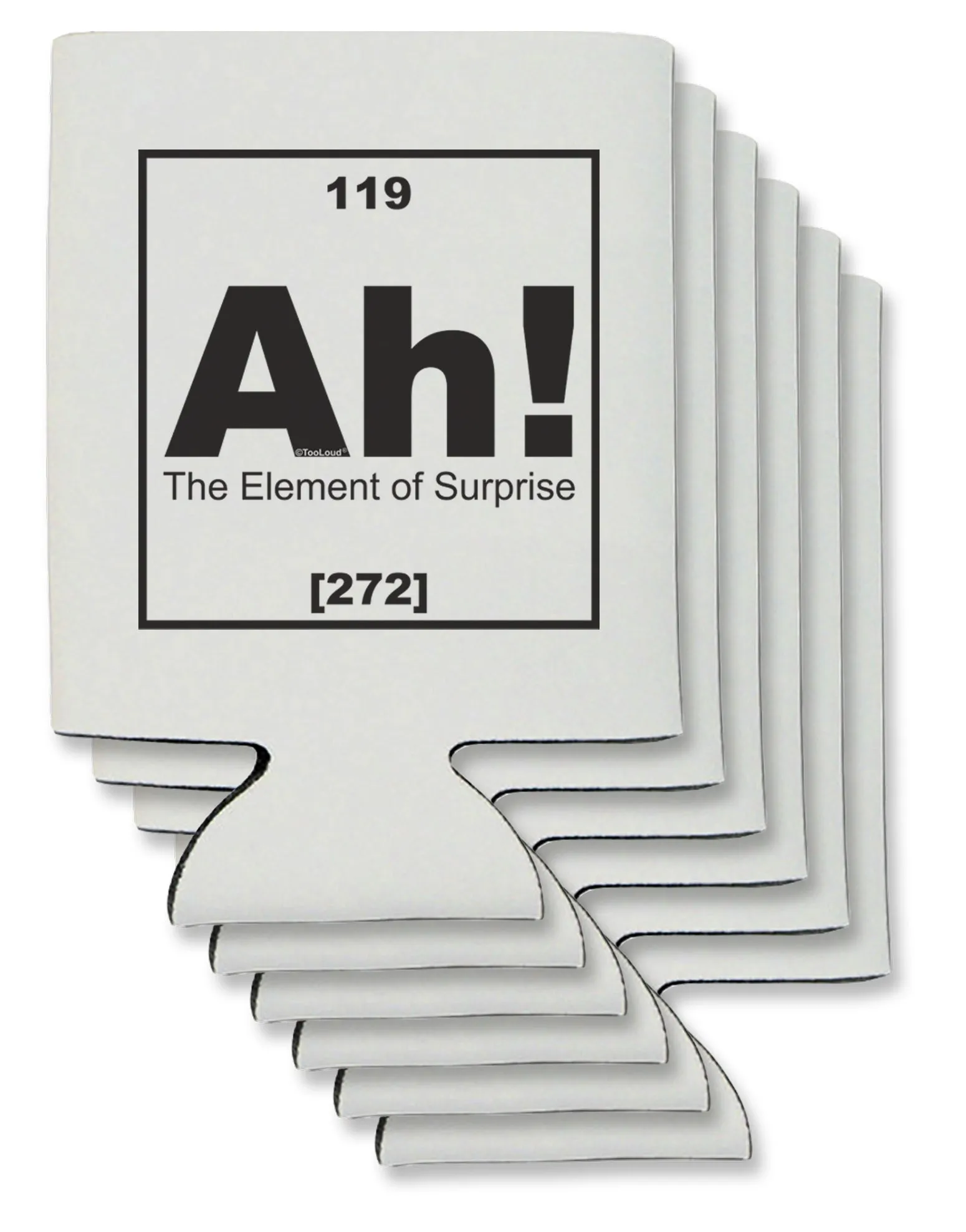 Ah the Element of Surprise Funny Science Can / Bottle Insulator Coolers by TooLoud