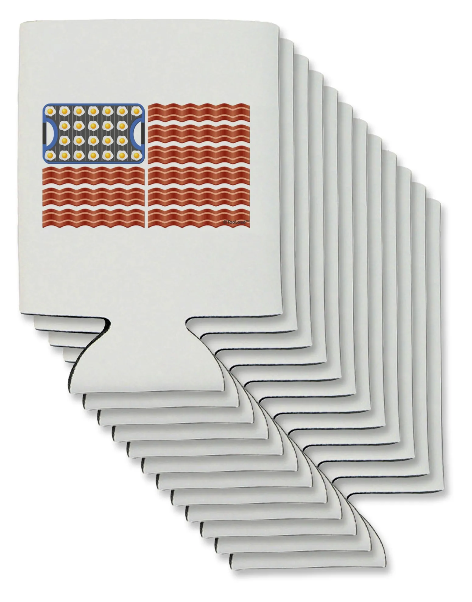 American Breakfast Flag - Bacon and Eggs Can / Bottle Insulator Coolers