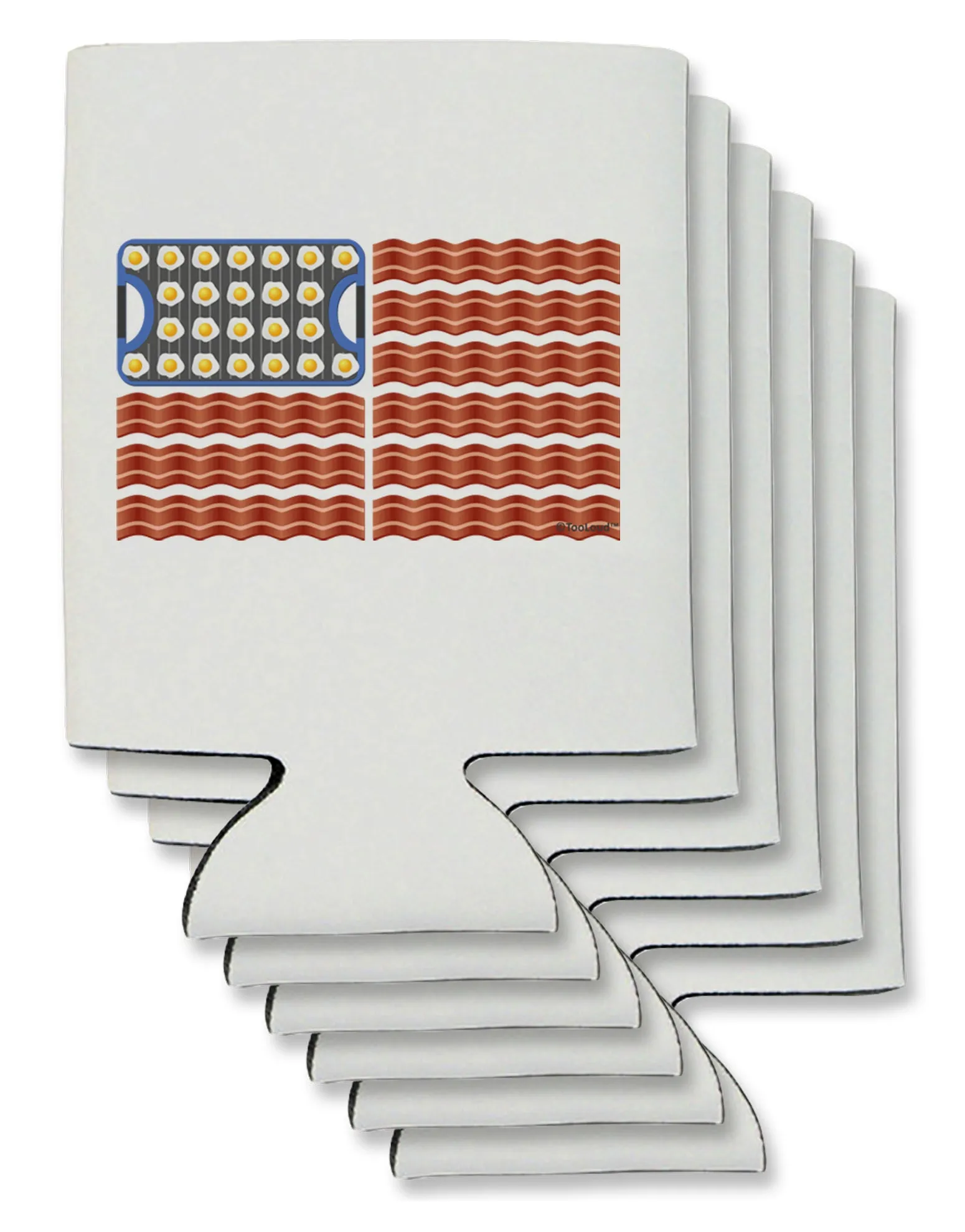 American Breakfast Flag - Bacon and Eggs Can / Bottle Insulator Coolers