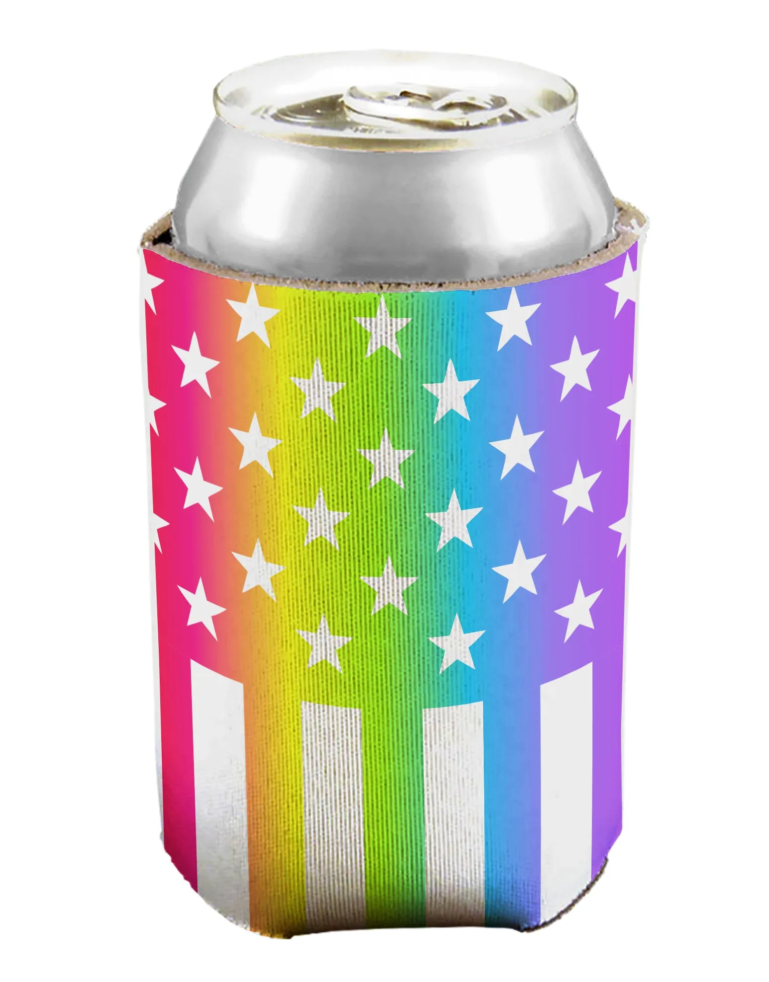 American Pride - Rainbow Stars and Stripes Can / Bottle Insulator Coolers All Over Print