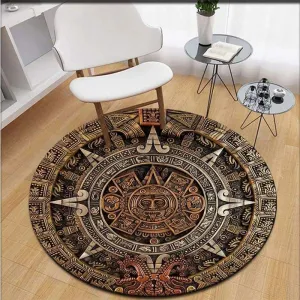 Aztec Calendar Rug