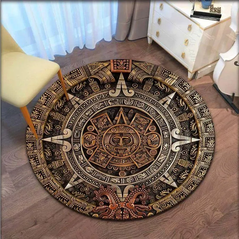 Aztec Calendar Rug