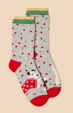 CHRISTMAS DOG WOOL MIX SOCKS