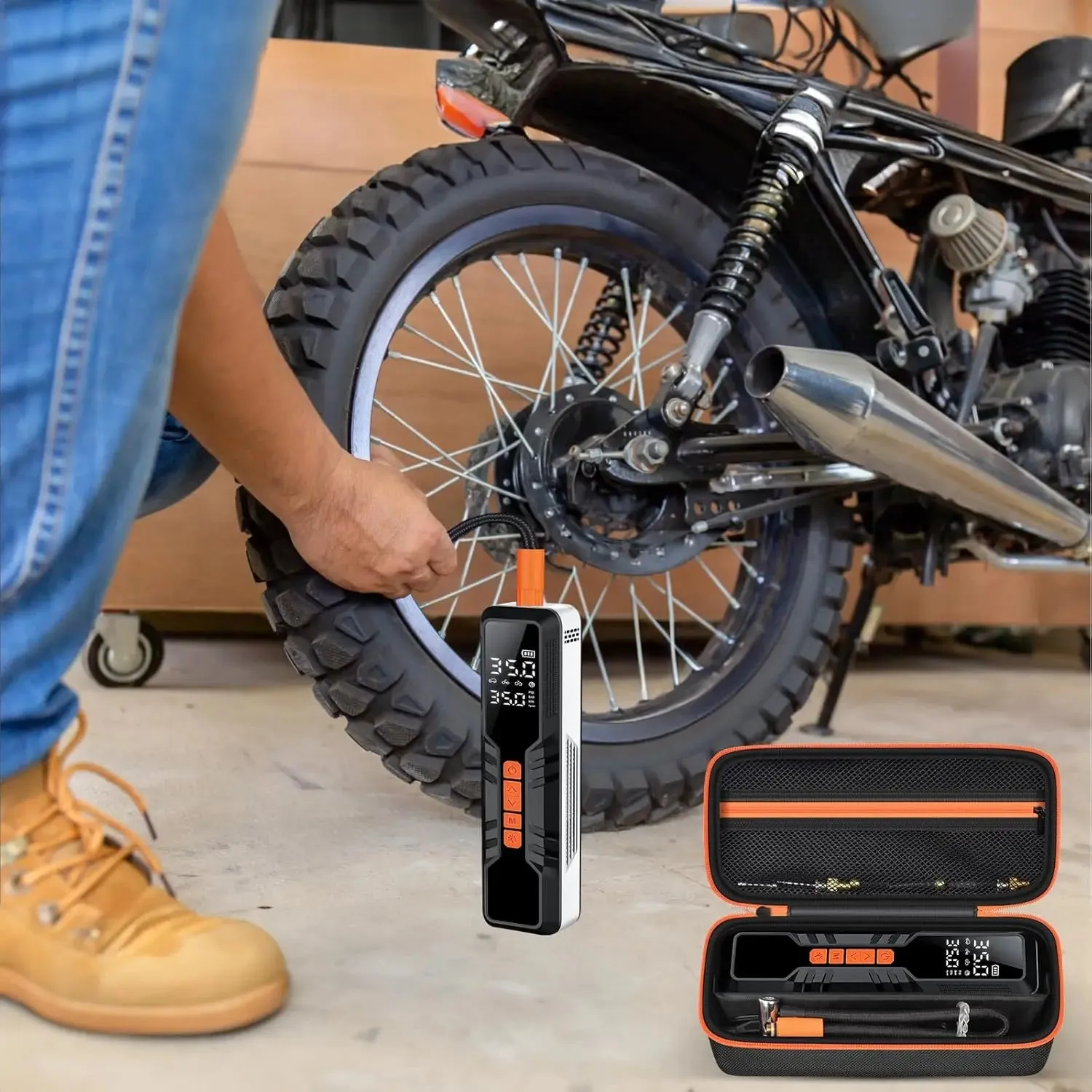 For Hajomel Tire Inflator 10000Mah Portable Air Compressor Travel Case / Storage Bag