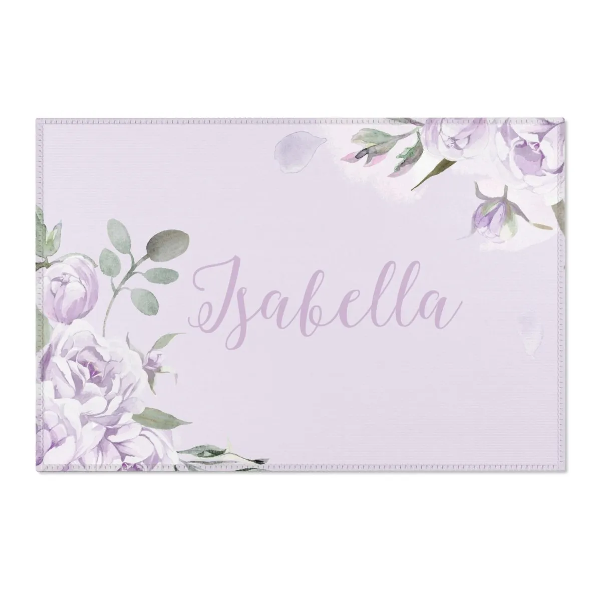 Lovely Lavender Personalized Nursery Rug