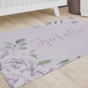 Lovely Lavender Personalized Nursery Rug