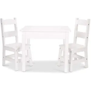 Melissa & Doug White Table & Chairs Set