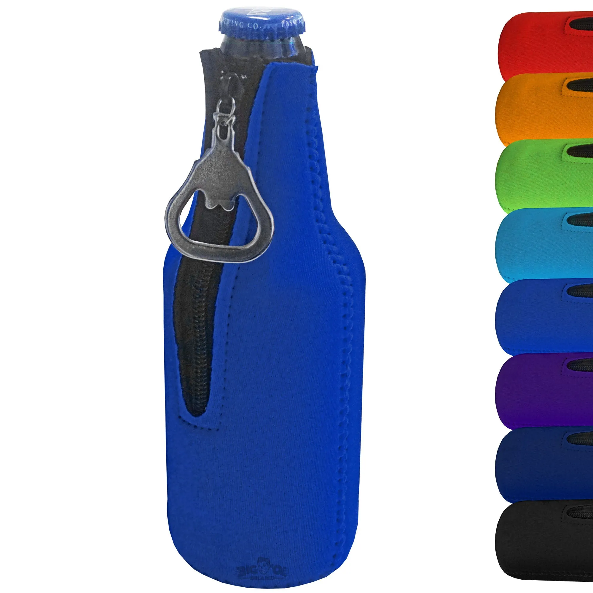 Neoprene Bottle Cooler Sleeves for 12oz Bottles with Bottle Opener- 1-Pack - Blank Design for any Event - Dual Sided Insulation Keeps Your Drinks Cool