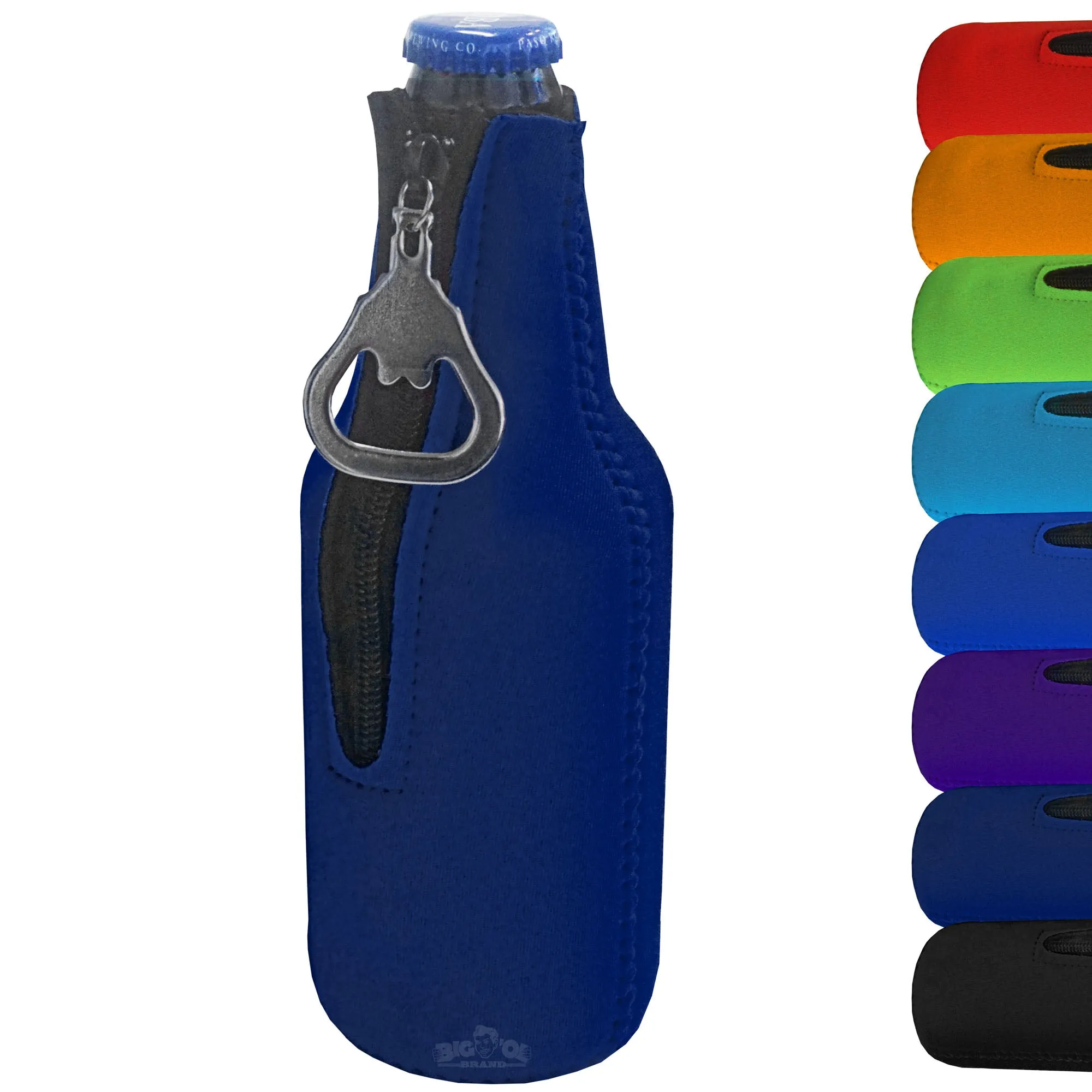 Neoprene Bottle Cooler Sleeves for 12oz Bottles with Bottle Opener- 1-Pack - Blank Design for any Event - Dual Sided Insulation Keeps Your Drinks Cool
