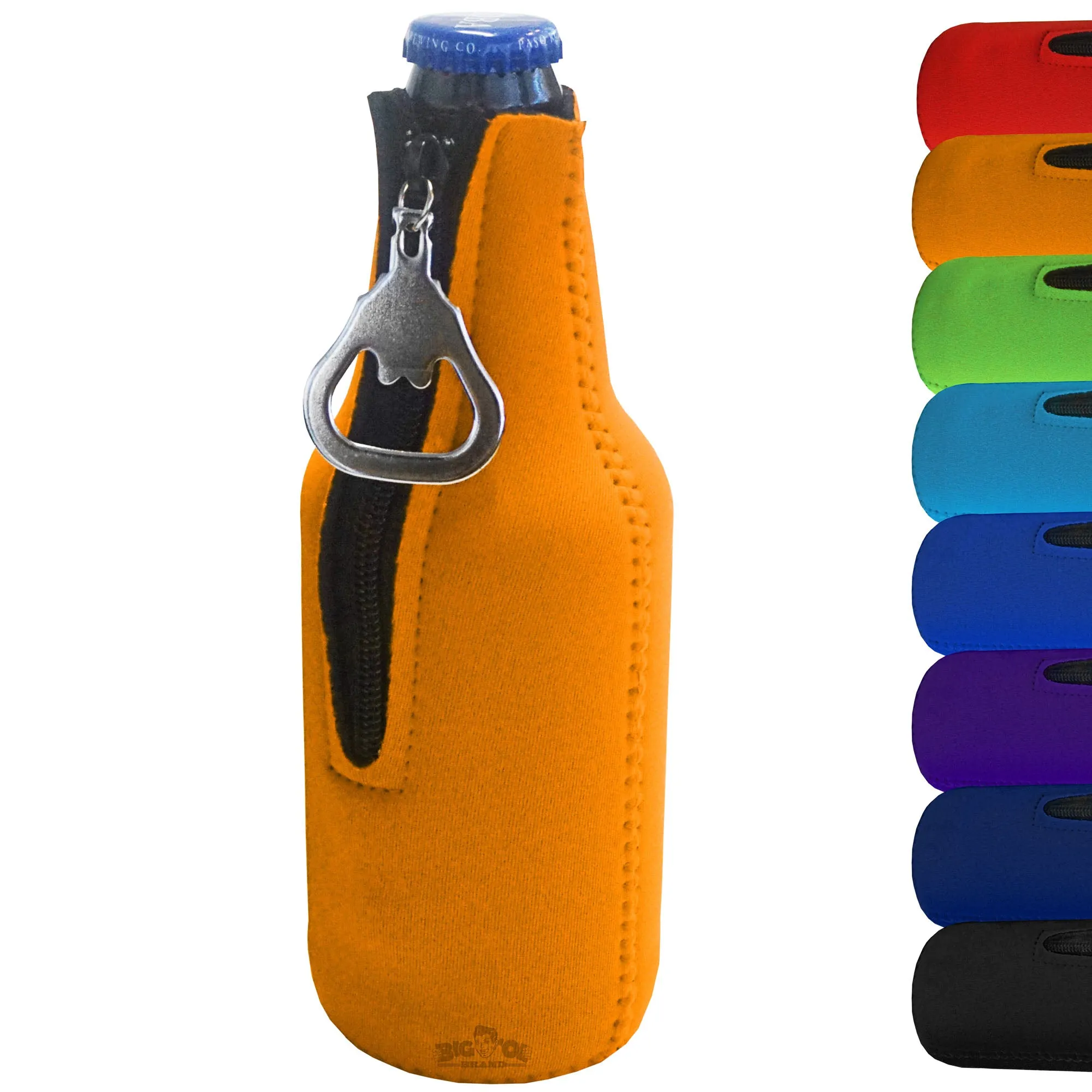 Neoprene Bottle Cooler Sleeves for 12oz Bottles with Bottle Opener- 1-Pack - Blank Design for any Event - Dual Sided Insulation Keeps Your Drinks Cool