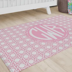 Preppy Summer Monogrammed Nursery Rug