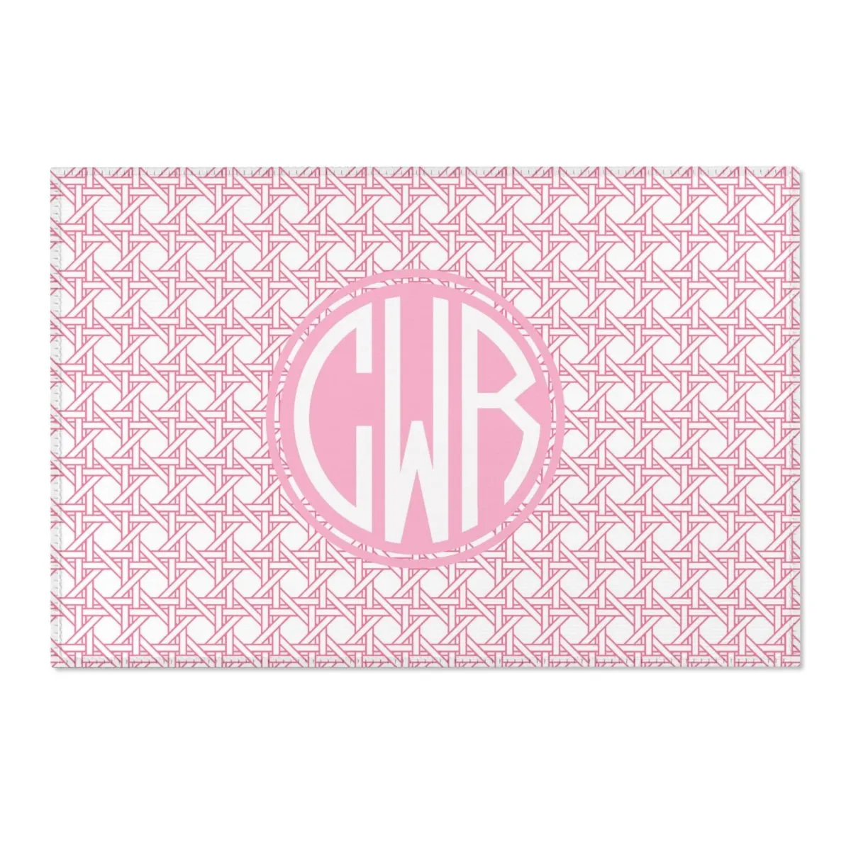 Preppy Summer Monogrammed Nursery Rug