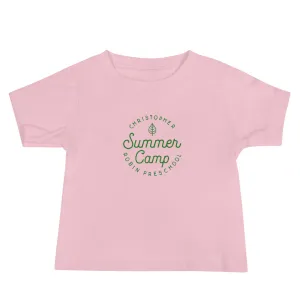 Summer Camp Baby Jersey Short Sleeve Tee, Green Logo