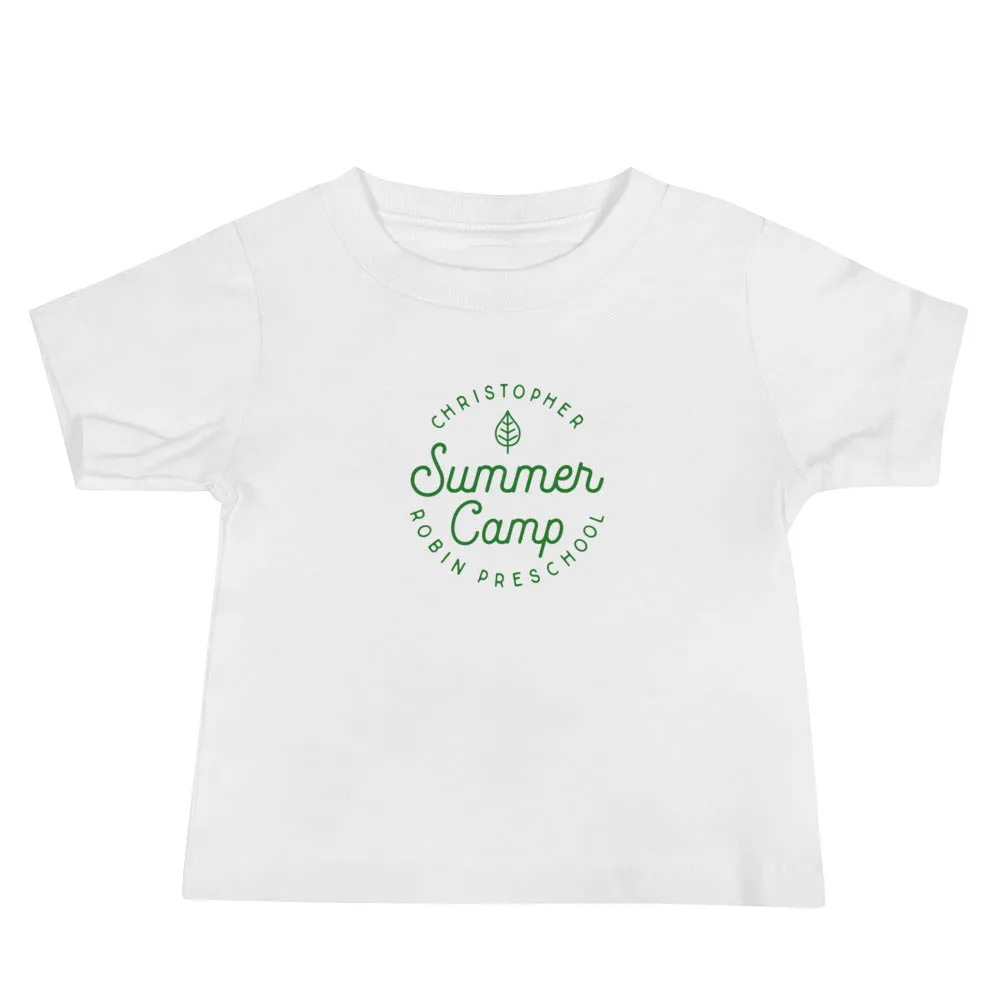 Summer Camp Baby Jersey Short Sleeve Tee, Green Logo