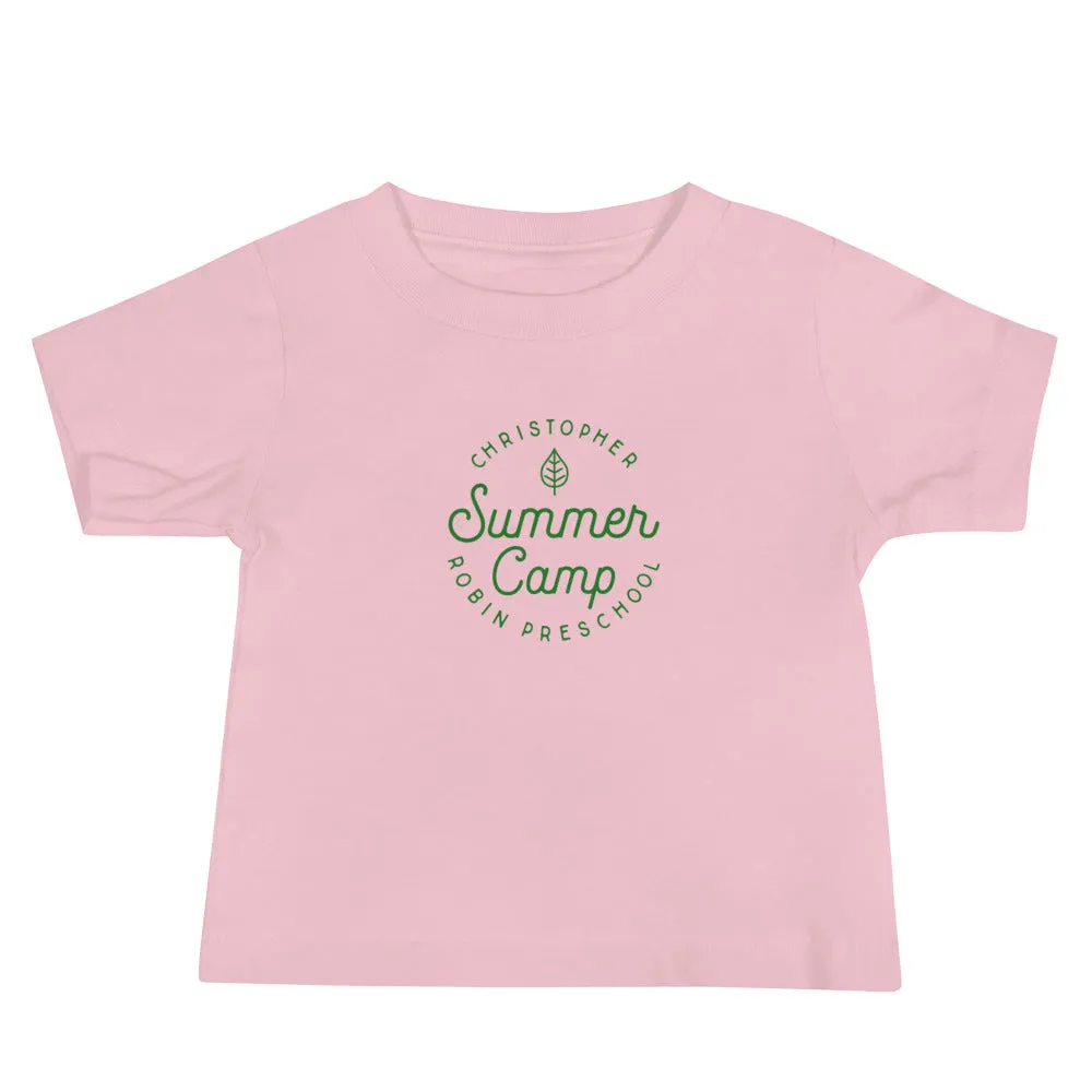 Summer Camp Baby Jersey Short Sleeve Tee, Green Logo