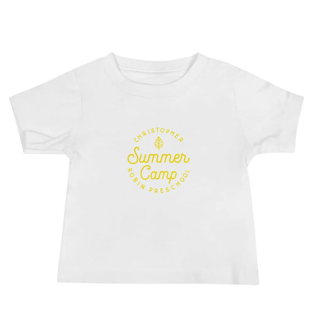 Summer Camp Baby Jersey Short Sleeve Tee, Yellow Logo