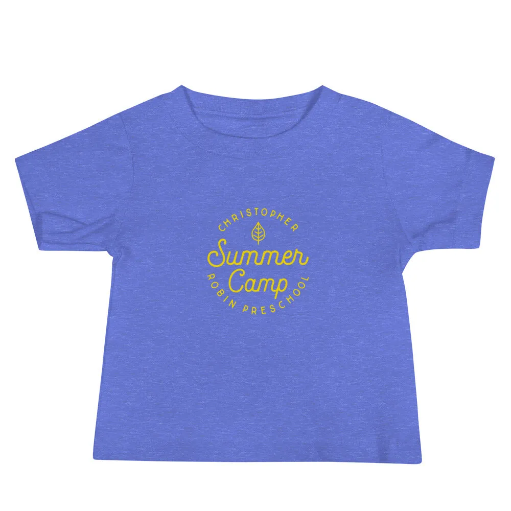 Summer Camp Baby Jersey Short Sleeve Tee, Yellow Logo