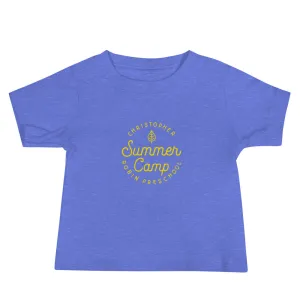 Summer Camp Baby Jersey Short Sleeve Tee, Yellow Logo