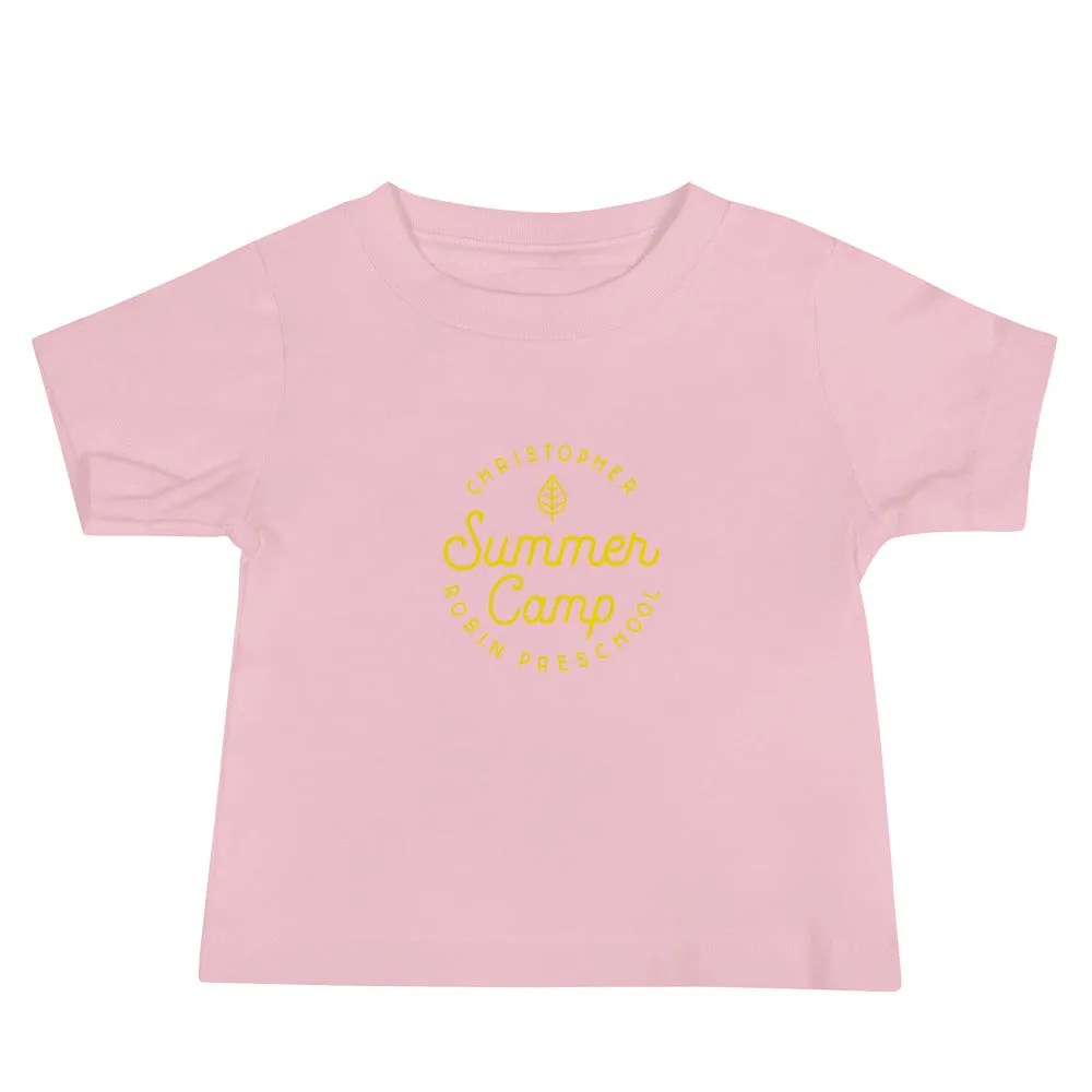 Summer Camp Baby Jersey Short Sleeve Tee, Yellow Logo