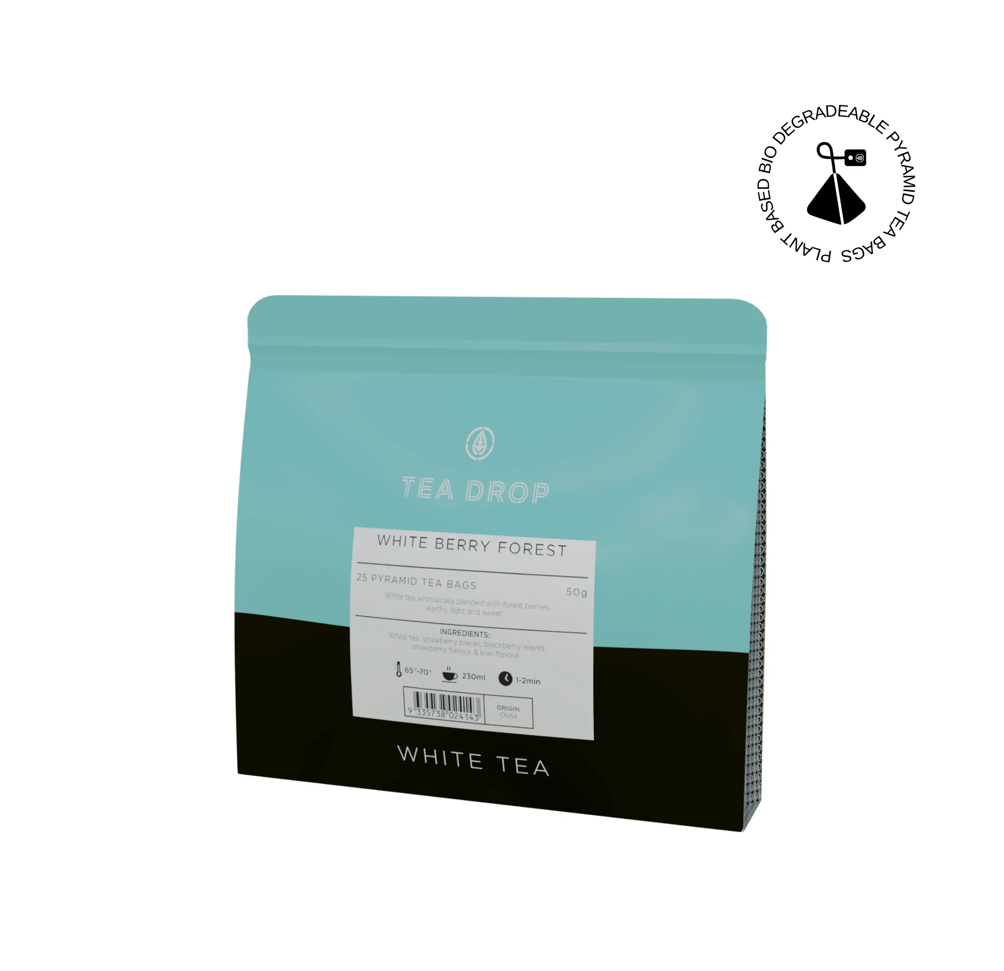 White Berry Forest Pyramid Tea Bags